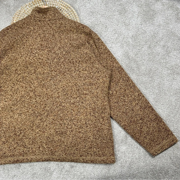 Eddie Bauer Men’s Convector Snap Mock Sweater Snap T Pullover Fleece Brown L - Picture 9 of 13